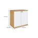 Cômoda Infinity 2 Portas Savana e Branca