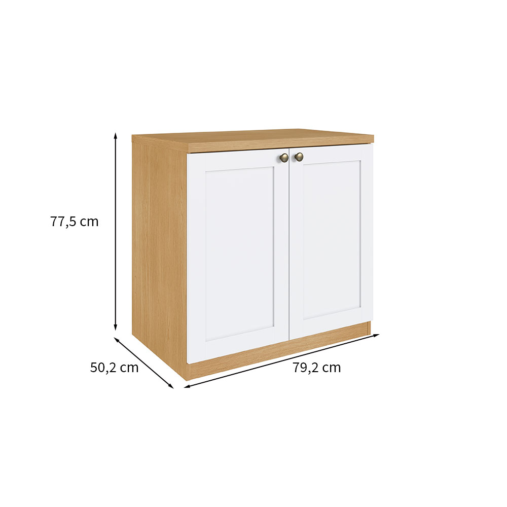 Cômoda Infinity 2 Portas Savana e Branca
