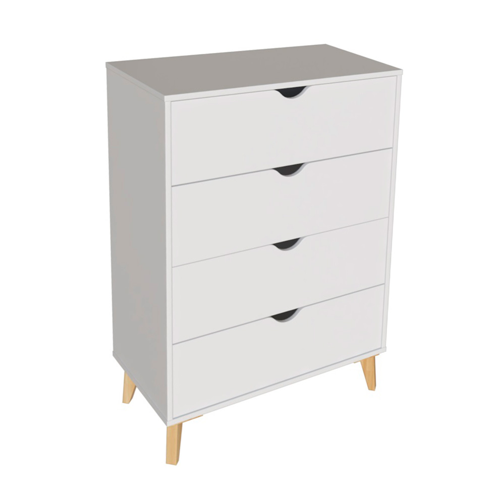 Cômoda Ipanema 4 Gavetas Branca 76 cm