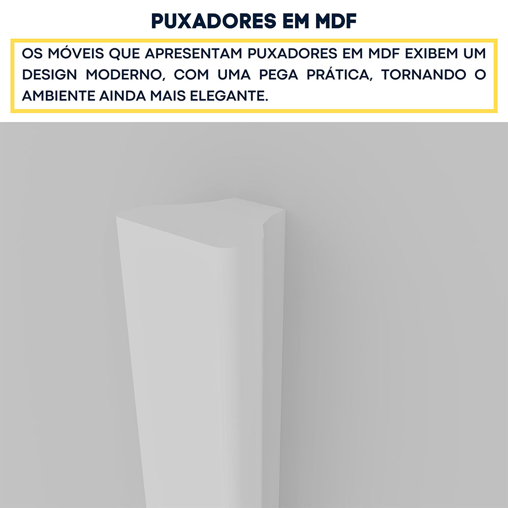 Cômoda Istambul com Pés 2 Portas 5 Gavetas Neve
