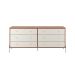 Cômoda Jasper 6 Gavetas Canela e Off White