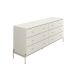 Cômoda Jasper 6 Gavetas Off White e Champanhe