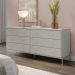 Cômoda Jasper 6 Gavetas Off White e Champanhe