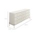 Cômoda Jasper 6 Gavetas Off White e Champanhe