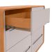 Cômoda Loop 8 Gavetas Amêndoa e Off White