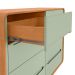 Cômoda Loop 8 Gavetas Amêndoa e Salvia