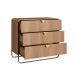 Cômoda Luna 3 Gavetas Hanover e Dourado