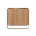 Cômoda Luna 3 Gavetas Hanover e Dourado