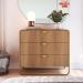 Cômoda Luna 3 Gavetas Hanover e Dourado