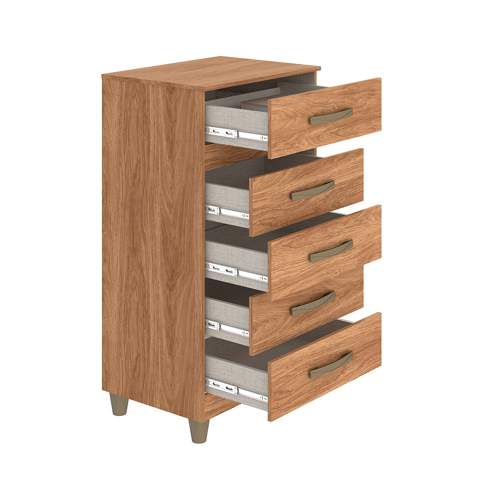 Cômoda Malta 5 Gavetas Mel