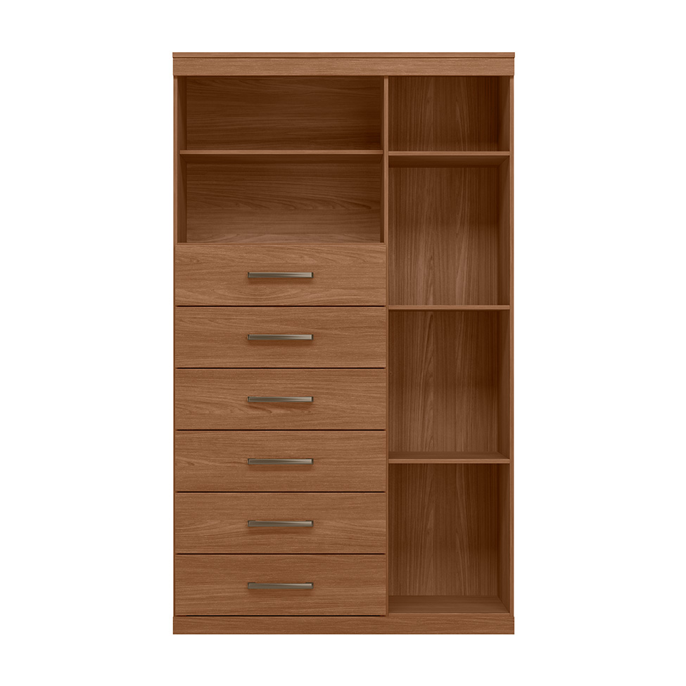 Cômoda Marabá 1 Porta 6 Gavetas Jatobá