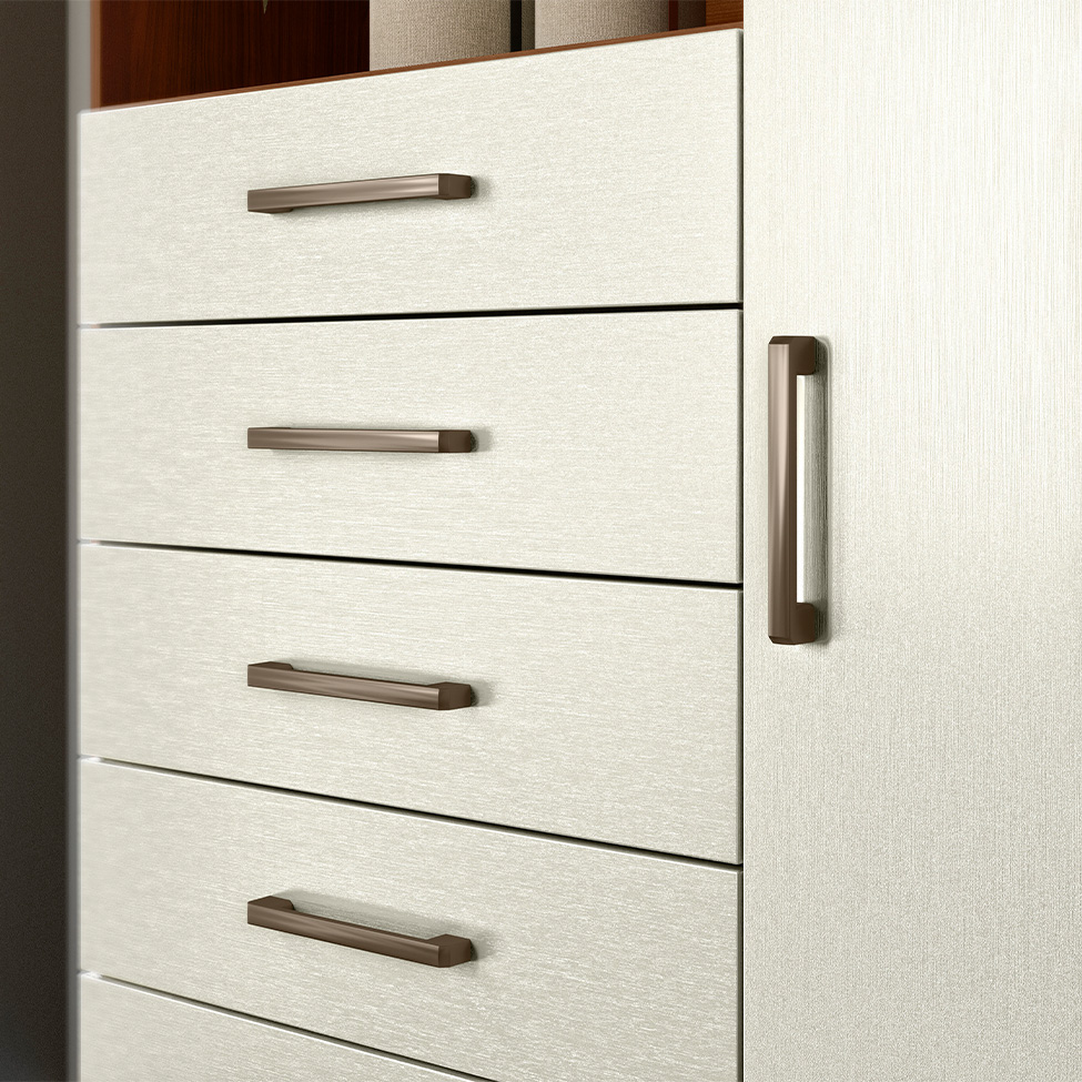 Cômoda Marabá 1 Porta 6 Gavetas Jatobá e Areia