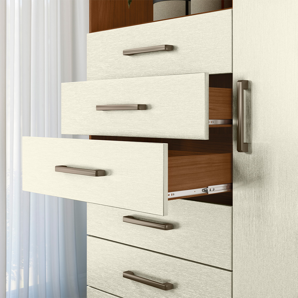 Cômoda Marabá 1 Porta 6 Gavetas Jatobá e Areia