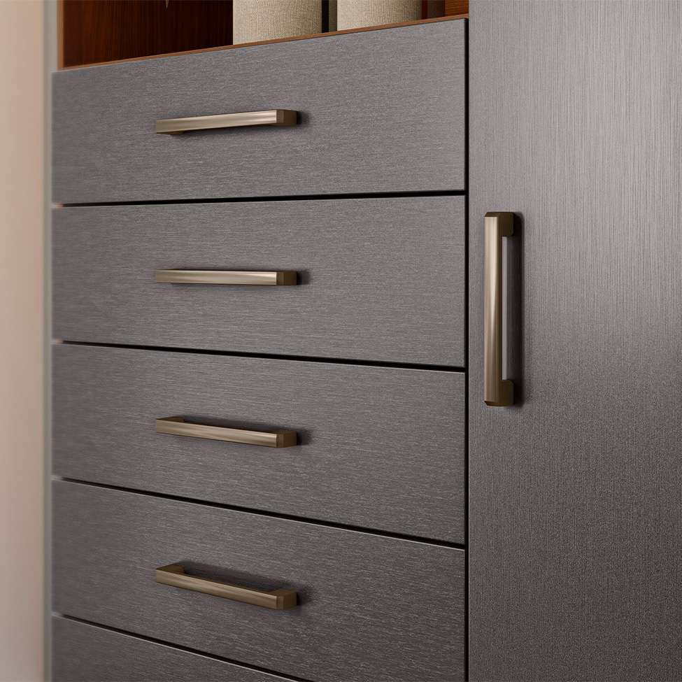 Cômoda Marabá 1 Porta 6 Gavetas Jatobá e Grafite