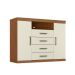 Cômoda Master 2 Portas 4 Gavetas Jabotá e Areia