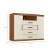 Cômoda Master 2 Portas 4 Gavetas Jabotá e Areia