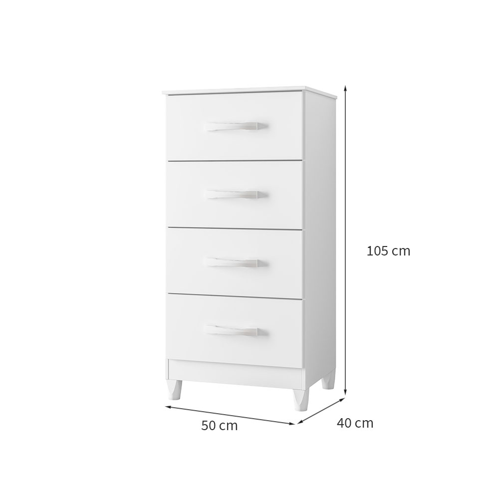 Cômoda Mobi Flex 4 Gavetas Branca