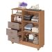 Cômoda Oasis 2 Portas 3 Gavetas Mel e Fendi