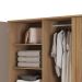 Cômoda Pegasus 2 Portas 5 Gavetas Buriti e Fendi