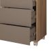 Cômoda Pegasus 2 Portas 5 Gavetas Buriti e Fendi