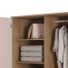 Cômoda Pegasus 2 Portas 5 Gavetas Buriti e Off White