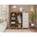 Cômoda Pegasus 2 Portas 5 Gavetas Buriti e Off White