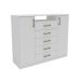 Cômoda Quebec 2 Portas 5 Gavetas Branca