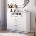 Cômoda Quebec 2 Portas 5 Gavetas Branca