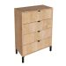 Cômoda Queens 4 Gavetas Amadeirada 76 cm