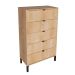 Cômoda Queens 5 Gavetas Amadeirada 76 cm