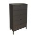 Cômoda Queens 5 Gavetas Preta 76 cm