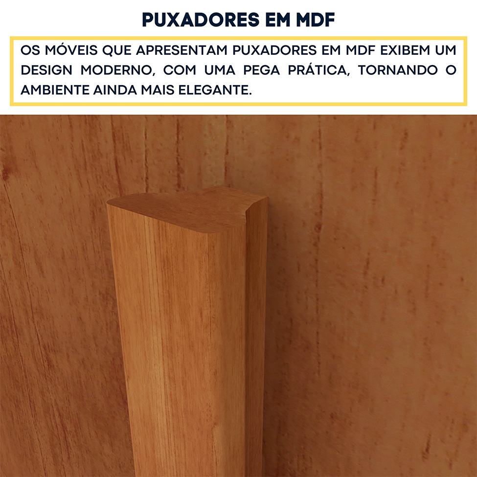 Cômoda Ravello sem Pés 1 Porta 4 Gavetas Cinamomo