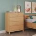Cômoda Square 5 Gavetas Madeira Maciça Natural Pine