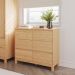 Cômoda Square 6 Gavetas Madeira Maciça Natural Pine