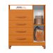 Cômoda Turquesa 1 Porta 4 Gavetas Cinamomo