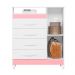 Cômoda Turquesa Flex 1 Porta 4 Gavetas Branco