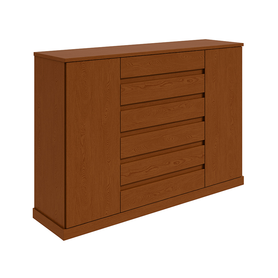 Cômoda Vedra 2 Portas 7 Gavetas Frassino