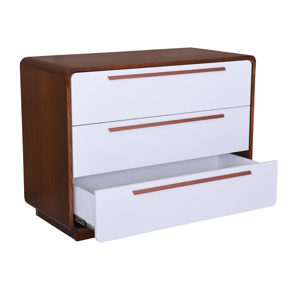 Cômoda Wave 3 Gavetas Mel e Branca