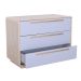 Cômoda Wave 3 Gavetas Nature e Cinza