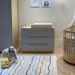Cômoda Wave 3 Gavetas Nature e Cinza