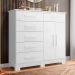 Cômoda Xangai 2 Portas 6 Gavetas Branca