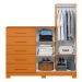 Cômoda com Espelho New Master 2 Portas 5 Gavetas Cinamomo