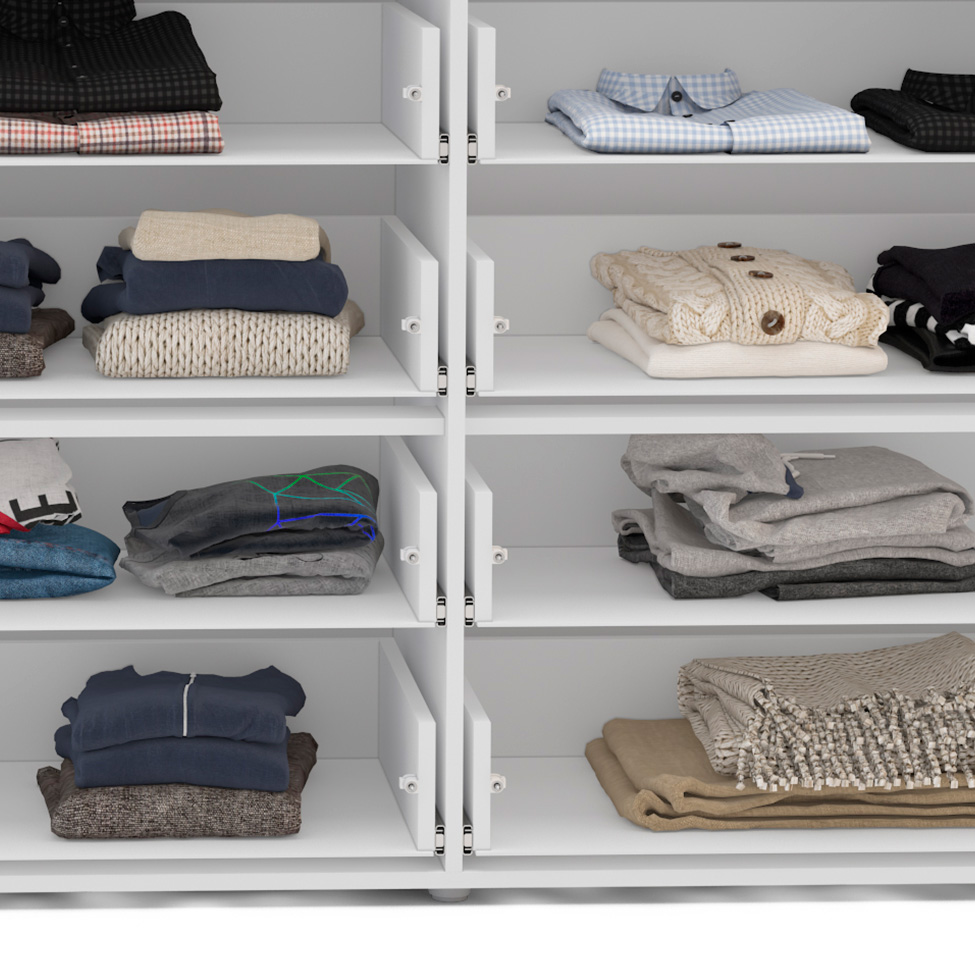 Cômoda com Espelho Porto 8 Gavetas Branca e Creme