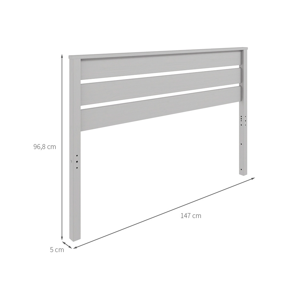 Cabeceira Casal Charme Beauty Cool Gray