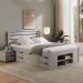 Cabeceira Casal Charme Beauty Cool Gray