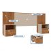 Cabeceira Casal Extensível com 2 Mesas de Apoio Lucius 2 GV Buriti e Off White
