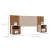 Cabeceira Casal Extensível com 2 Mesas de Apoio Lucius 2 GV Buriti e Off White