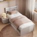 Cabeceira Solteiro Charme Beauty Branca