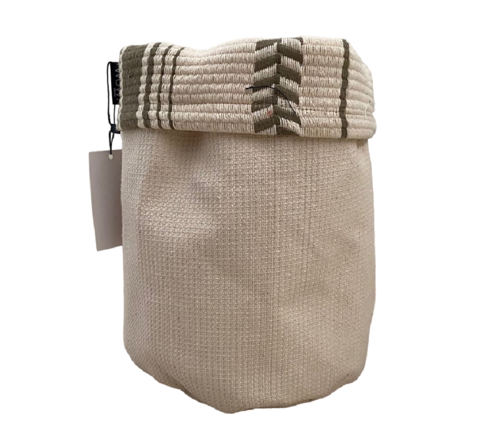 Cachepot Toulon M Verde e Cru