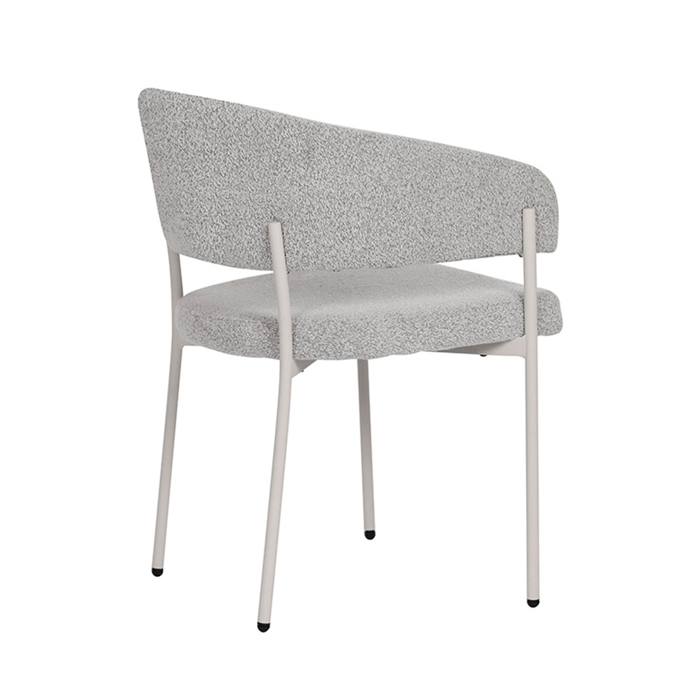 Cadeira Bari Bouclé Cinza